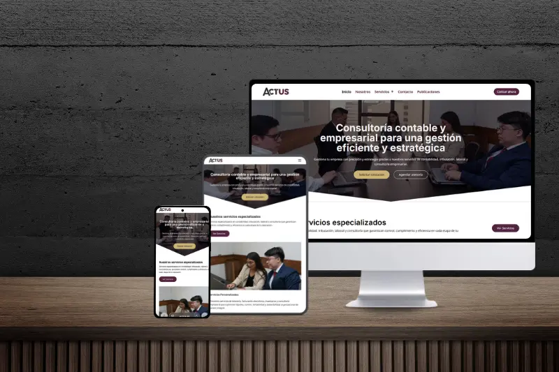 Actus Proyectos de desarrollo web realizados
