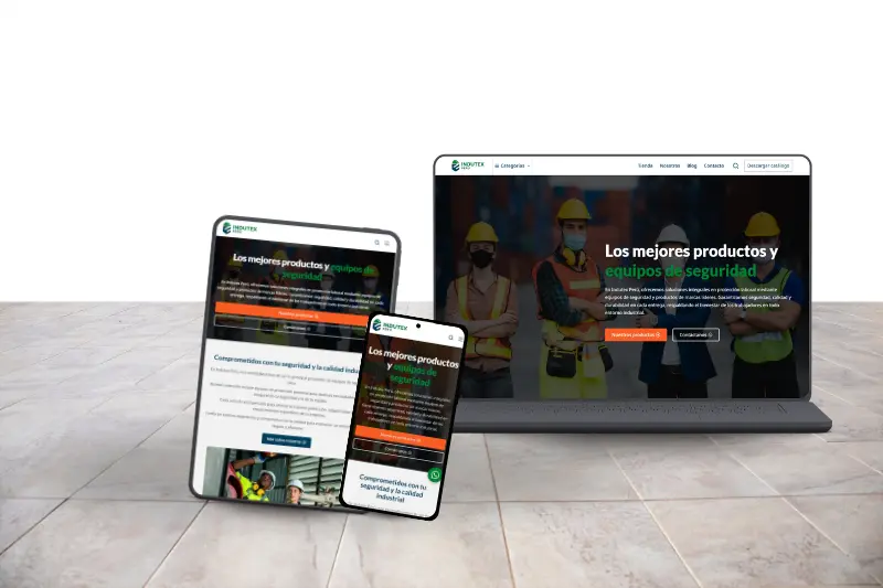 Indutex Proyectos de desarrollo web realizados