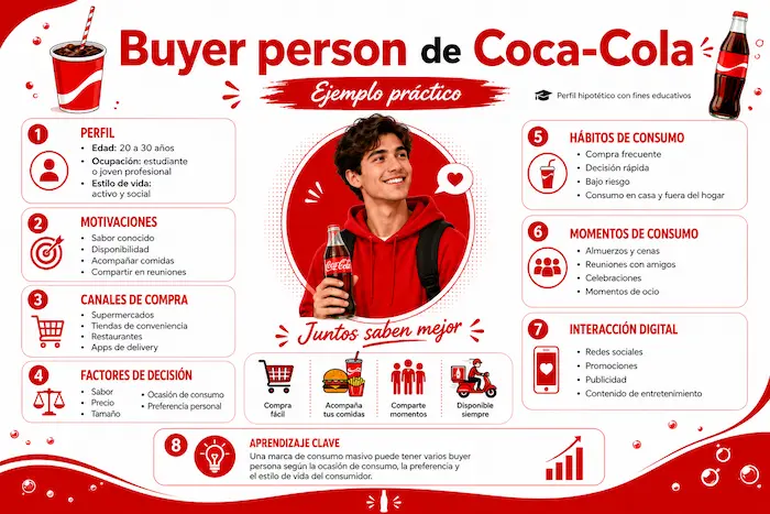 Buyer person de Coca Cola como ejemplo práctico
